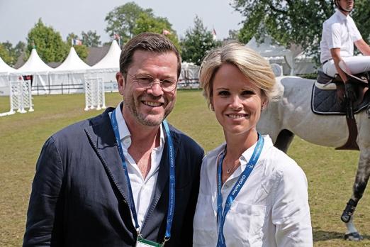 Foto: Es zeigt Stephanie und Karl-Theodor zu Guttenberg auf dem CHIO Aachen-Gelände - Fotograf: CHIO Aachen 