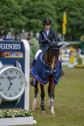 Foto: Chloe Reed (USA) konnte den LONGINES Grand Prix, der Große Preis der Landeshauptstadt Wiesbaden 2019 für sich entscheiden - Fotograf: @tompics