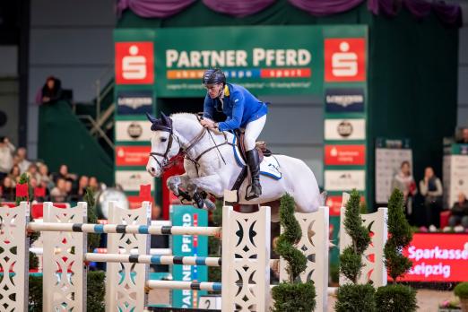Foto: Christian Ahlmann, der Rekordsieger der PARTNER PFERD, gewann mit Caribis Z im Januar 2019 den Longines FEI Jumping Word Cup, presented bei Sparkasse in der Leipziger Messe - Fotograf: Sportfotos-Lafrentz