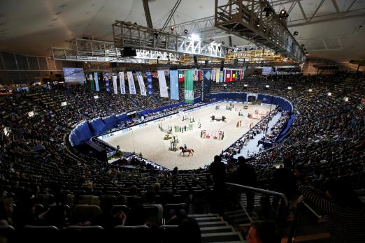 Foto: Die Olympiahalle wird zur größten Reithalle Bayerns bei den internationalen Munich Indoors. - Fotograf: Thomas Hellmann