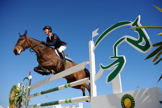 Foto: Die Costa del Sol Equestrian Tour in Mijas beginnt am 7. Februar - hier der Brite Alex David Gill mit Billy Fanta - Fotograf: 1clickphoto/HB