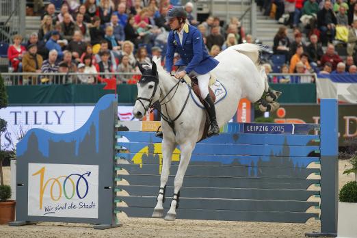 Foto: Sieger im Championat von Leipzig - Christian Ahlmann mit Aragon Z. - Fotograf: Stefan Lafrentz