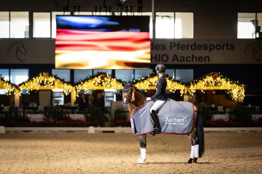 Foto: Lilly Marie Collin mit ihrem Pony Cosmo Callidus NRW - Fotograf: Foto: CHIO Aachen CAMPUS/Jasmin Metzner