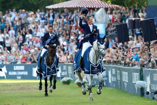 Foto: Daniel Deusser beim ersten LGCT-Sieg in Hamburg - Fotograf: LGCT / Stefano Grasso