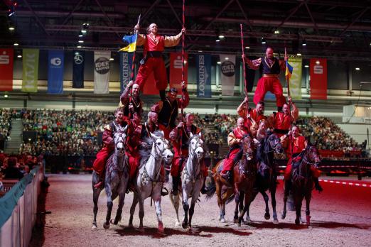 Foto: Die Ukrainian Cossacks kommen zur Welcome Gala Night der PARTNER PFERD nach Leipzig - Fotograf: Sportfotos-Lafrentz.de 