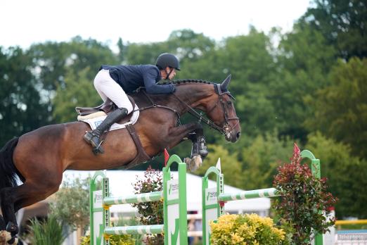 Foto: Rene Dittmer und Corsica landeten den erste großen CSI4*-Sieg im Championat der Itzehoer Versicherung - Fotograf: clic1 Herve Bonnaud