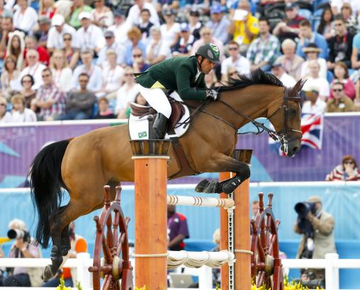 Foto: Doda bei den Olympischen Spielen in London 2012 mit seinem Wallach Rahmannshof´s Bogeno - Fotograf: Julia Rau