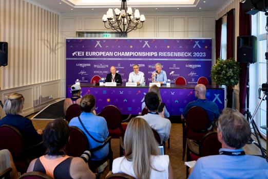Foto: Eröffnungs-Pressekonferenz mit Ronan Murphy, Karsten Lütteken und Ludger Beerbaum - Fotograf: Thomas Hellmann