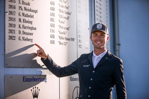 Foto: Auf die legendäre Siegertafel beim CHIO Aachen hat Gerrit Nieberg es bereits geschafft. Folgt in Spruce Meadows der nächste Coup? - Fotograf: CHIO Aachen/ Franziska Sack