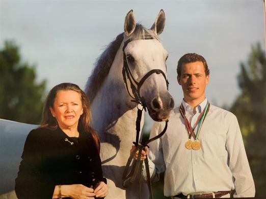 Foto: Marion Jauß und Christian Ahlmann mit Cöster - Doppel-Gold bei der EM 2003 - Fotograf: Ahlmann