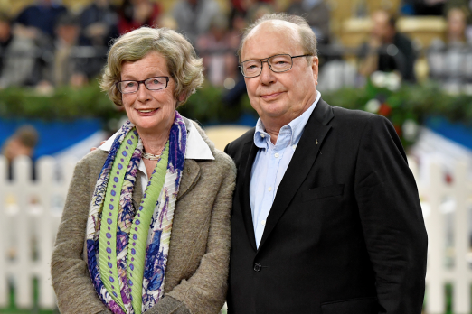 Foto: Donata von Preußen, Meteor-Preisträgerin 2018 und Peter G. Rathmann, Initiator der Holsteiner Masters - Fotograf: Britt Carlsen