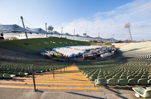 Foto: Das Olympiastadion beherbergt zu den MUNICH INDOORS die vierbeinigen Spitzensportler - Fotograf:Thomas Hellmann