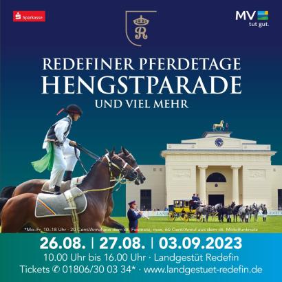 Foto: Redefiner Pferdetage – HENGSTPARADE - Fotograf: : Landgestüt Redefin
