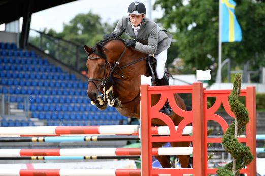 Foto: Richard Vogel aus dem Stall Beerbaum in Riesenbeck pilotierte Chocoboy zum Sieg in der internationalen Youngstertour in Verden - Fotograf: Karl-Heinz Frieler