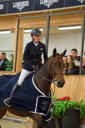 Foto: Meredith Michaels-Beerbaum, Siegerin bei Riesenbeck International - Fotograf: Tanja Becker