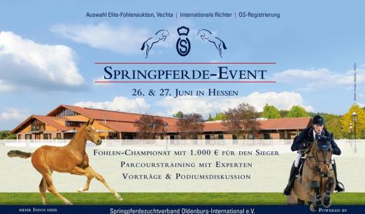 Foto: Gewinnen Sie eine spannende Reise Oldenburger Springpferde-Event auf dem Hofgut Dagobertshausen.