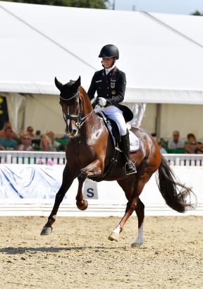 Foto: Ticketverkauf für Verden International mit der WM der Jungen Dressurpferde ist gestartet. Hier Jil-Mariele Becks mit Damon`s Delorange, Sohn des Doppel-Weltmeisters Damon Hill - Fotograf: Rüchel