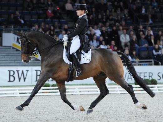 Foto: Isabell Werth ist mit El Santo in guter Form. - Fotograf: Franziska Kraufmann - dpa