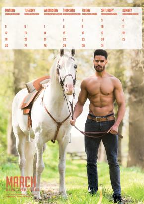 Foto: März Horse and Hunk Kalender 2018 - Fotograf: Johnny van Bergen