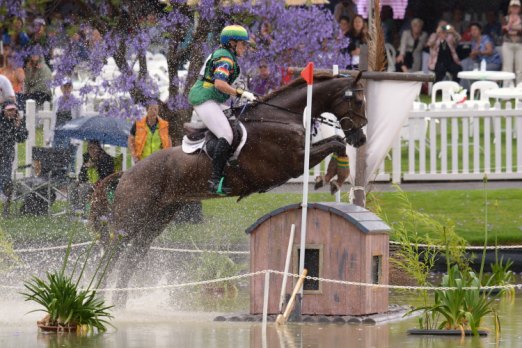 Megan Jones and Kirby Park Allofasudden second after the Cross Country phase of FEI Classics™ at the Australian International 3 Day Event in Adelaide (Julie Wilson/FEI) 