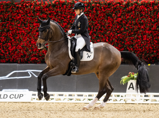 Foto: Isabell Werth (GER) and DSP Quantaz - winners of the FEI Dressage World Cup™ 2024/25 - Basel (SUI) - Fotograf: Copyright ©FEI/Martin Dokupil