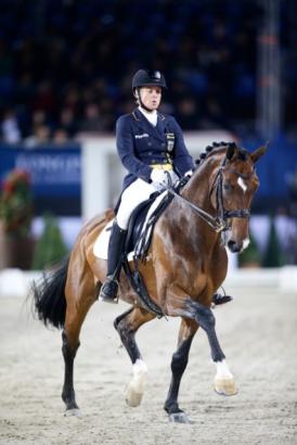 Foto: Die vielfache Medaillengewinnerin Isabell Werth tanzte mit El Santo NRW auf Platz drei - Fotograf: Manfred Leitgeb 