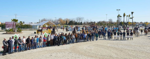 A minute’s silence was held in memory of Andreas Hollmann at the Mediterranean Equestrian Tour at Oliva in Valencia (ESP) on Wednesday. (Photo: Hervé Bonnaud) 