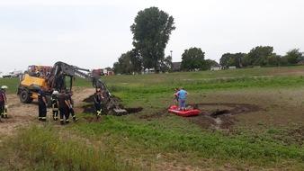Foto: Tierrettung - Fotograf: Feuerwehr Kleve