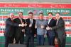 Foto: Volker Wulff (Veranstalter ENGARDE), Dr. Harald Langenfeld (Sparkasse), Ralf Schneider, Niklas Krieg, Heiko Rosenthal (Sportbürgermeister) Martin Buhl-Wagner (Messe Leipzig) - Fotograf: ACP-Andreas-Pantel