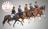 Foto: Die fünf Vollgeschwister und Bundeschampionatssieger (v.l.) Casey OLD, Caty OLD und Candy OLD unter Hermann Gerdes, Sir Heinrich OLD mit Anja Wilimizig und Cindy OLD mit Hermann Gerdes - Fotograf: Tanja Becker