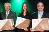 Foto: Karl-Heinz Streng, Stefanie Wittmann und Rüdiger Rau sind die "Trainer des Jahres 2023". - Fotograf: (c) M. Kaup/www.foto-kaup.de