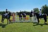 Foto: Die Platzierten der 85er-Klasse des Balios Hunter Cups nahmen in Waabs Aufstellung. Ganz rechts das siegreiche Paar: Maja Kunze und der Holsteiner Carlson Delux - Fotograf: Stephanie Lassen