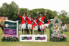Foto: Team Canada recorded their second successive victory in the Furusiyya FEI Nations Cup™ Jumping 2014 North America, Central America and Caribbean League when winning the qualifier at Coapexpan, Mexico today. On the podium (L to R) Jonathon Millar, Chris Sorensen, Kara Chad and Ian Millar. - Fotograf: FEI/Anwar Esquivel.