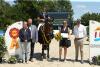 Foto: Landeschampion der 4-j. Springpferde Zanetti v. Zacharov (Capello's Boy) / Concetto, Z./B.: Verena Karle Costa, geritten von Ricardo Benzinho Karle Costa und die drei Landeschampions der Reitpferde v.l.n.r. - Fotograf: Doris Matthaes 