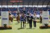 Foto: Das Foto zeigt Ben Maher und Point Break, das Siegerpaar im RWE Preis von Nordrhein-Westfalen, gemeinsam mit Dr. Frank Weigand (Vorstandsvorsitzender der RWE Power AG) und ALRV-Präsidentin Stefanie Peters - Fotograf: CHIO Aachen/Diana Wahl