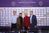 Foto: Freude auf den Turnierbeginn in Frankfurts Festhalle: v.l. Springreiter David Will, Dressur-Europameisterin Dorothee Schneider, Ann Kathrin Linsenhoff und Turnierleiter Matthias Alexander Rath - Fotograf: J. Reumann