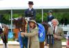 Foto: Isabell Werth und Bella Rose in München. Erste Gratulanten waren die Initiatoren der Serie MEGGLE Champions, Marina und Toni Meggle - Fotograf: Stefan Lafrentz 