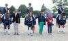Foto: deutschen Pony-Equipe rund um die Bundestrainerin der Ponyreiter Conny Endres, Dr. Ulf Möller und Bianca Kasselmann und ein Foto von dem Sieger der Qualifikation für das Finale der jungen Reiter im CDIOY Sönke Rothenberger (GER) mit Cosmo - Fotograf: Mark Große Feldhaus