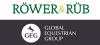 Foto: Die Logos von RÖWER & RÜB sowie der GLOBAL EQUESTRIAN GROUP (GEG)