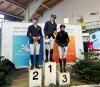 Foto: Turnierchef Felix Ewald (v.l.), Robert Conredel und Annie Bruß waren die Top-Drei in der Springpferdeprf. Kl. A** in Neustadt-Dosse - Fotograf: Wiedmer