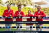 Foto: Das deutsche Team bei der ersten Etappe der Longines League of Nations in Abu Dhabu: Christian Ahlmann, Christian Kukuk, Jörne Sprehe und David Will (v.l.). - Fotograf: FEI/Longines League of Nations