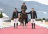 Foto: Dreimal olympisches Teamsilber und einmal Einzelsilber auf dem roten GHPC-Teppich: das niederländische Trio Jur Vrieling, Gerco Schröder und Marc Houtzager. - Fotograf: Bernhard Horst