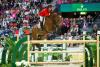 Foto: Simon v. Mr. Blue war unter der Amerikanerin Beezie Madden international in 1,60 m-Springen siegreich - Fotograf: de Koster