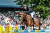 Foto: Sprangen 2023 zum Sieg im Großen Preis von Hörup - Hans-Thorben Rüder und sein Holsteiner Wallach Singu - Fotograf: RathmannVerlag/Malina Blunck