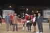 Foto: Siegerin der Grand Prix Kür Kristina Sprehe auf Desperados und die Gratulanten: (v.l.) Trond Asmyr, Dressur-Ausschuss-Vorsitzender der Internationalen Reiterlichen Vereinigung, Lars Schoon, Pfleger von Desperados, Prof. Edwin Kohl, Gastgeber, Arlette Jasper-Kohl, Gastgeberin, und Bundesumweltminister Peter Altmaier - Fotograf: Tanja Becker