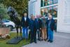 Foto: Ehemalige Badenia-Sieger (v. l.) Otto Becker, Armin Schäfer, Hugo Simon, Turnierchef Peter Hofmann, Volker Höltgen, Willibert Mehlkopf, Christian Ahlmann und Hauke Schmidt - Fotograf: Yadel Möhler