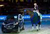 Foto: MEGGLE Grand Prix Freestyle Siegerin Isabell Werth (GER) und El Santo NRW mit dem neuen Smart der Georg Pappas Automobil AG. - Fotograf: Nini Schäbel 
