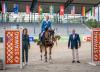 Foto: Dem Sieger Christian Ahlmann gratulieren STAWAG-Vorstand Dr. Christian Becker und die Präsidentin des Aachen-Laurensberger Rennvereins Stefanie Peters - Fotograf: Aachen International Jumping/ Arnd Bronkhorst
