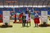 Foto: Das Foto zeigt den Sieger im Sparkassen-Youngsters-Cup, Hans-Dieter Dreher auf Harley de la Cense, gemeinsam mit Norbert Laufs (Vorstandsvorsitzender der Sparkasse Aachen)und ALRV-Aufsichtsratsmitglied Dr. Thomas Förl - Fotograf: CHIO Aachen/Diana Wahl