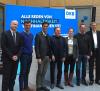 Foto: Freuen sich darauf, dass der CSI/ CDI Neustadt-Dosse internationalen Sport bietet: v.l. Peter Krause (Präs. LV Berlin-Brandenburg), Springreiter Jan Peters, Stefan Unterlandstättner (DKB), Veranstalter Herbert Ulonska, Regine Ebert (GF HuLG Neustadt-Dosse), Dressurausbilder Christian Flamm und Dr. Kaspar Funke (Escon-Marketing) - Fotograf: Pegamo Networks GmbH